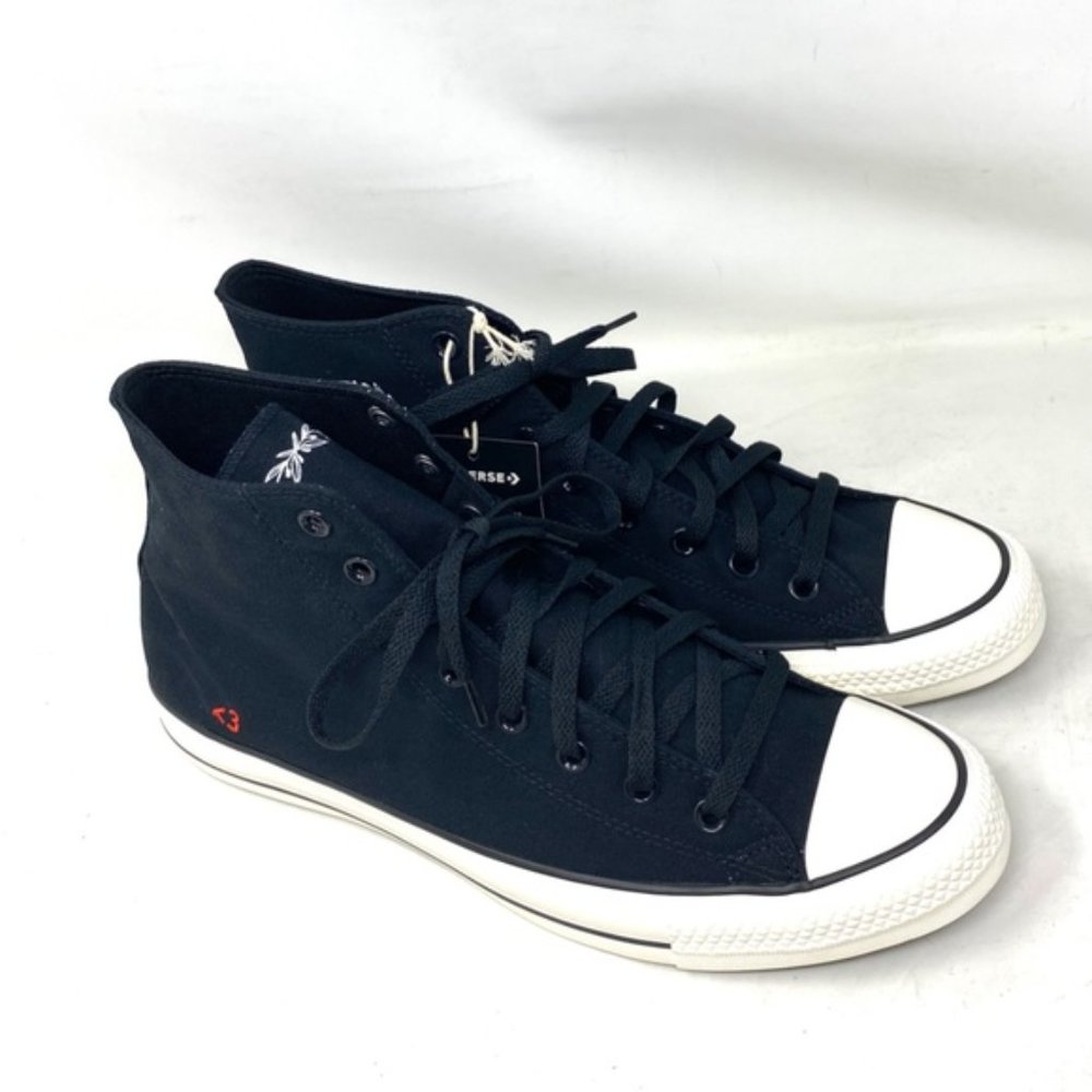 Converse Chuck Taylor Sneakers Hi Casual Black Shoes For Men Custom 152620C-BKW - Picture 10 of 12